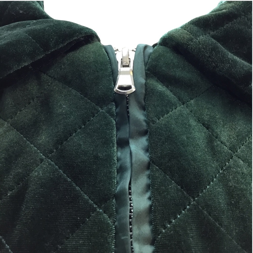 I.AM.GIA Contraband Velvet Jacket Green Quilted Oversized XS Women's - Picture 3 of 12